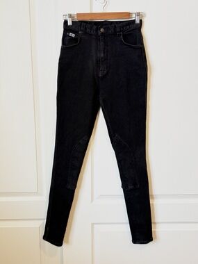 Millers Harness Co Reinforced Equestrian Riding Skinny Black Jeans Breeches Sz28